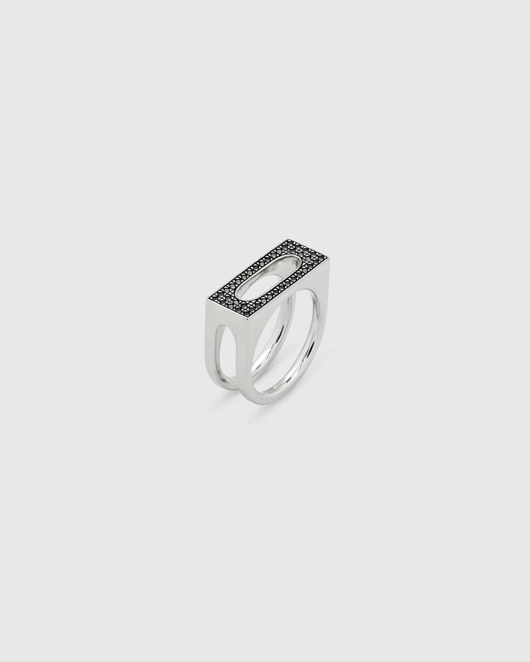 Cage Ring Single Black Spinel - Jewelry - Tom Wood - Elevastor