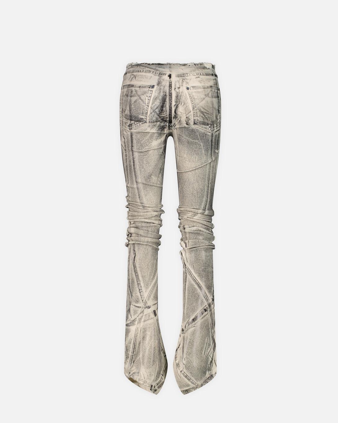 Raw-Edge Drape Denim Pants - Jeans - Ottolinger - Elevastor