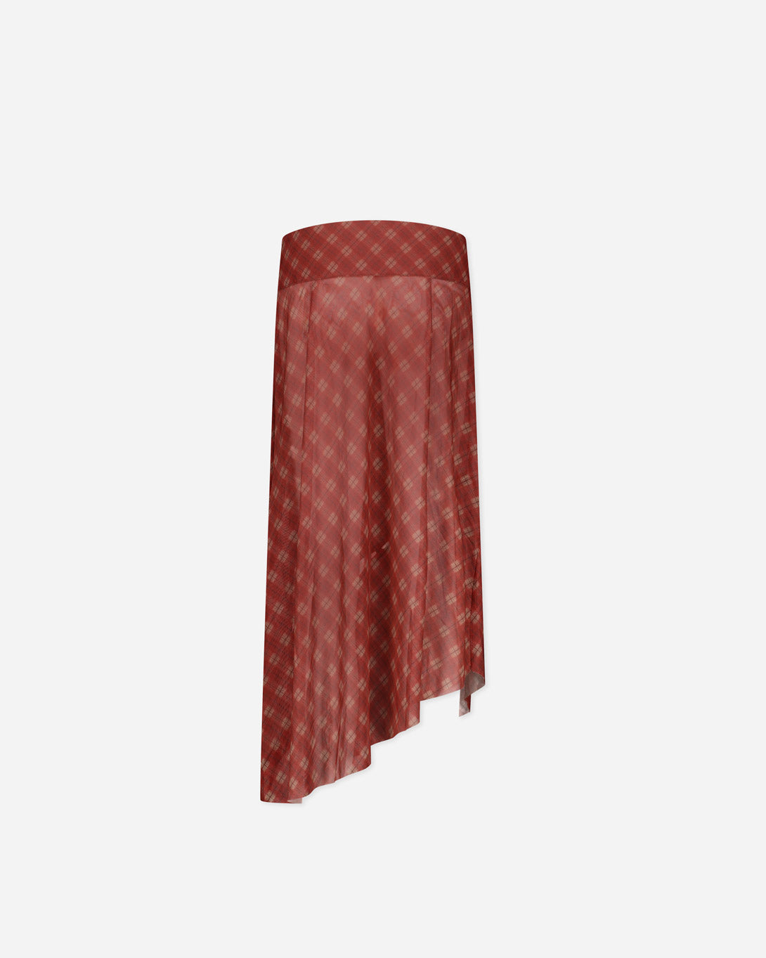 Retro Check Mesh Skirt