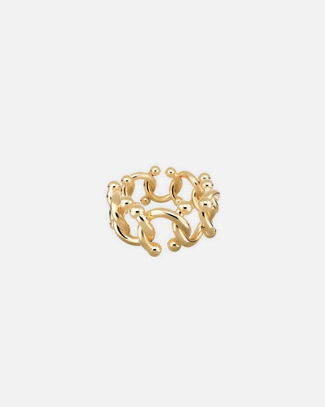 Albert Chain Ring Gold - Kiska Lab - Elevastor