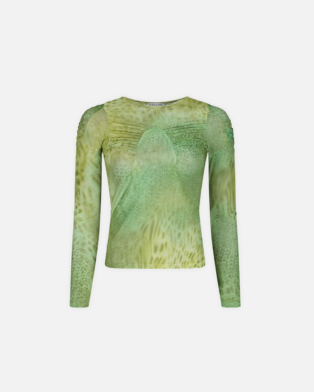 ARC LONG SLEEVE TOP GREEN GECKO - Tops - Collina Strada - Elevastor