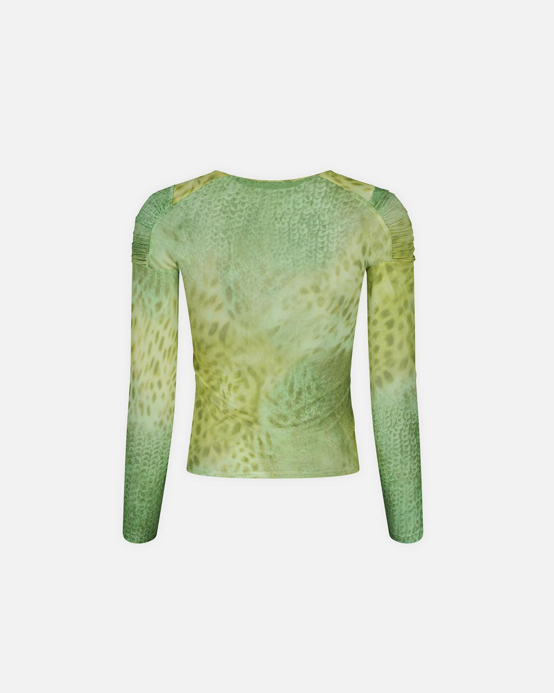 ARC LONG SLEEVE TOP GREEN GECKO - Tops - Collina Strada - Elevastor