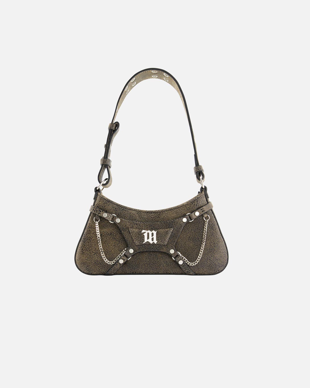 Leather Fetish Bag Cracked Moss - Bags - MISBHV - Elevastor