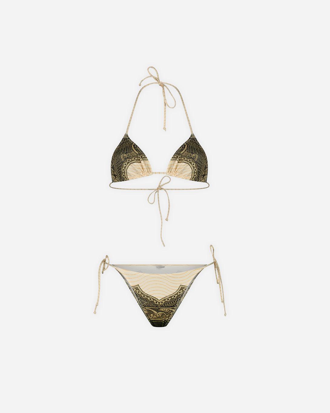 Bikini Set Printed "Cartouche" - Jean Paul Gaultier - Elevastor