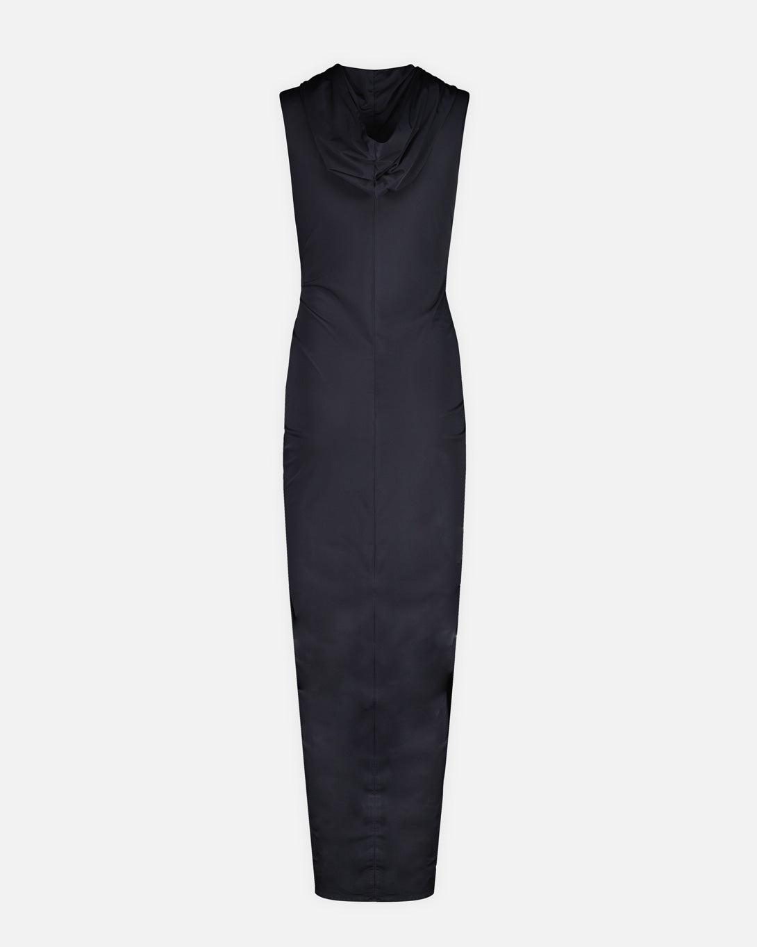 Black Medieval Hooded Dress - Pepa Salazar - Elevastor
