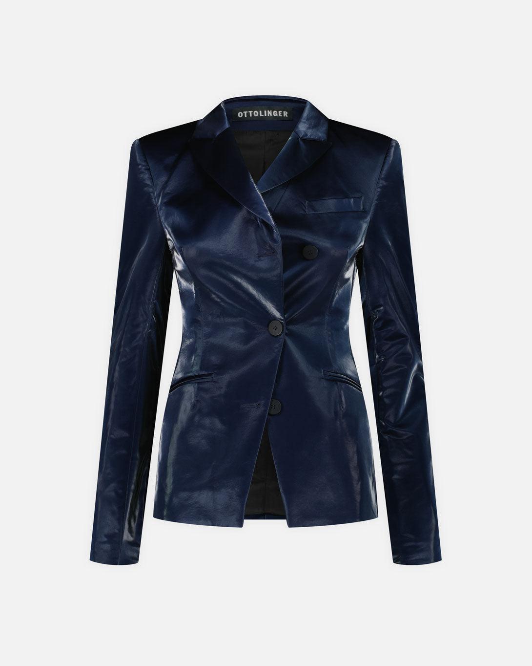 Shiny Fitted Harness Blazer - Coats & Jackets - Ottolinger - Elevastor