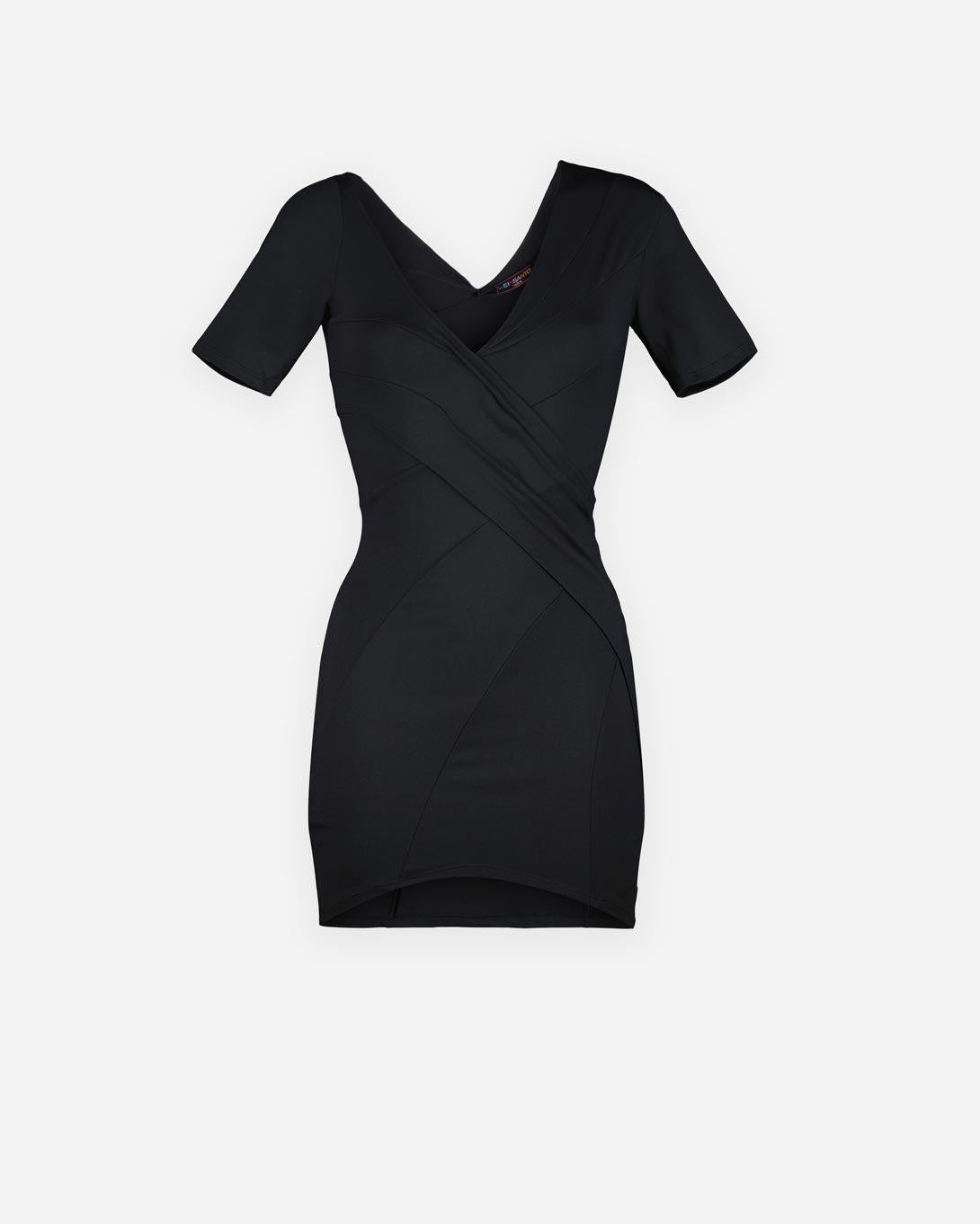 Asymmetric Black Dress - Tops - Weinsanto - Elevastor