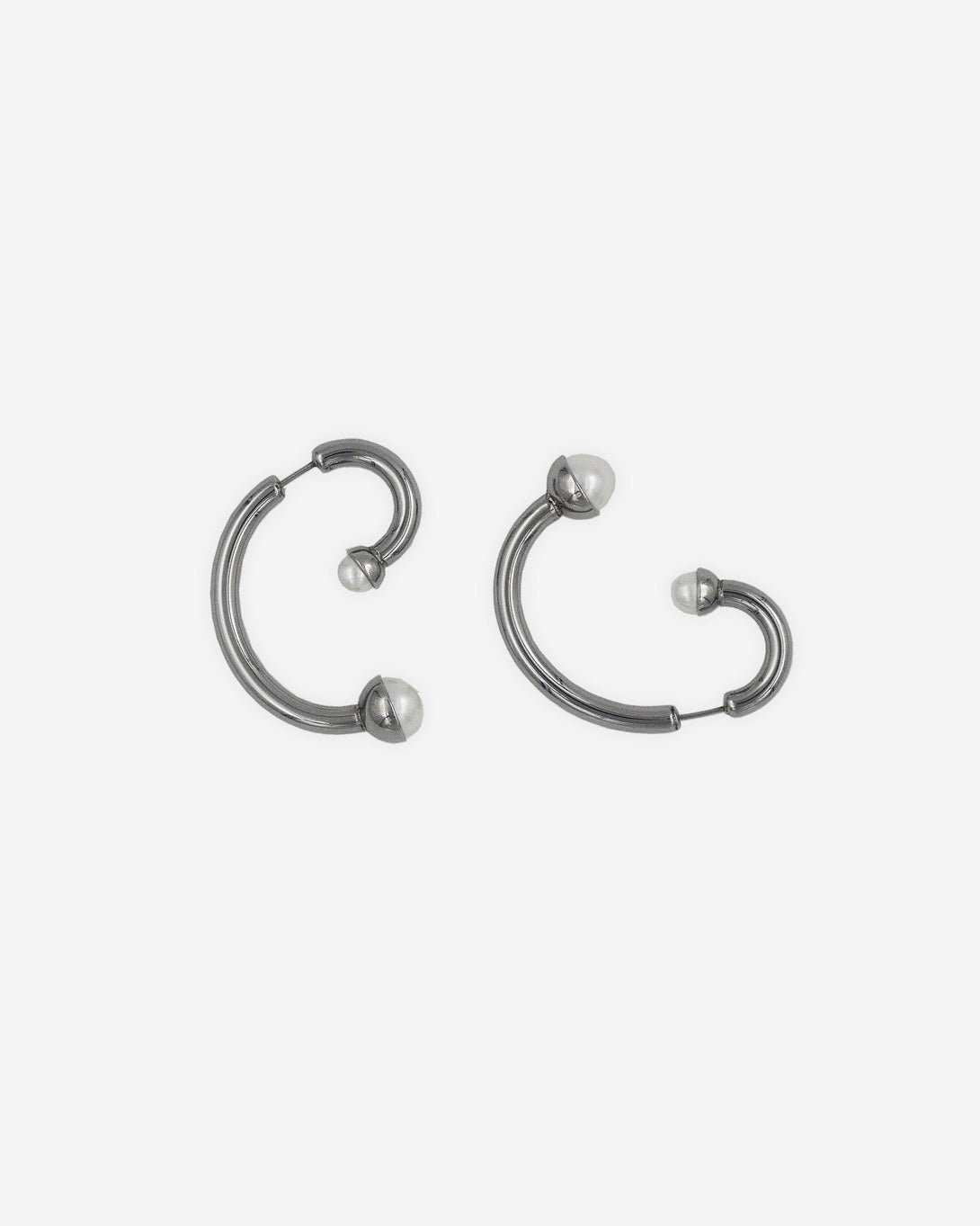 Industrial Cross Pearl Hoops - BJX - Elevastor