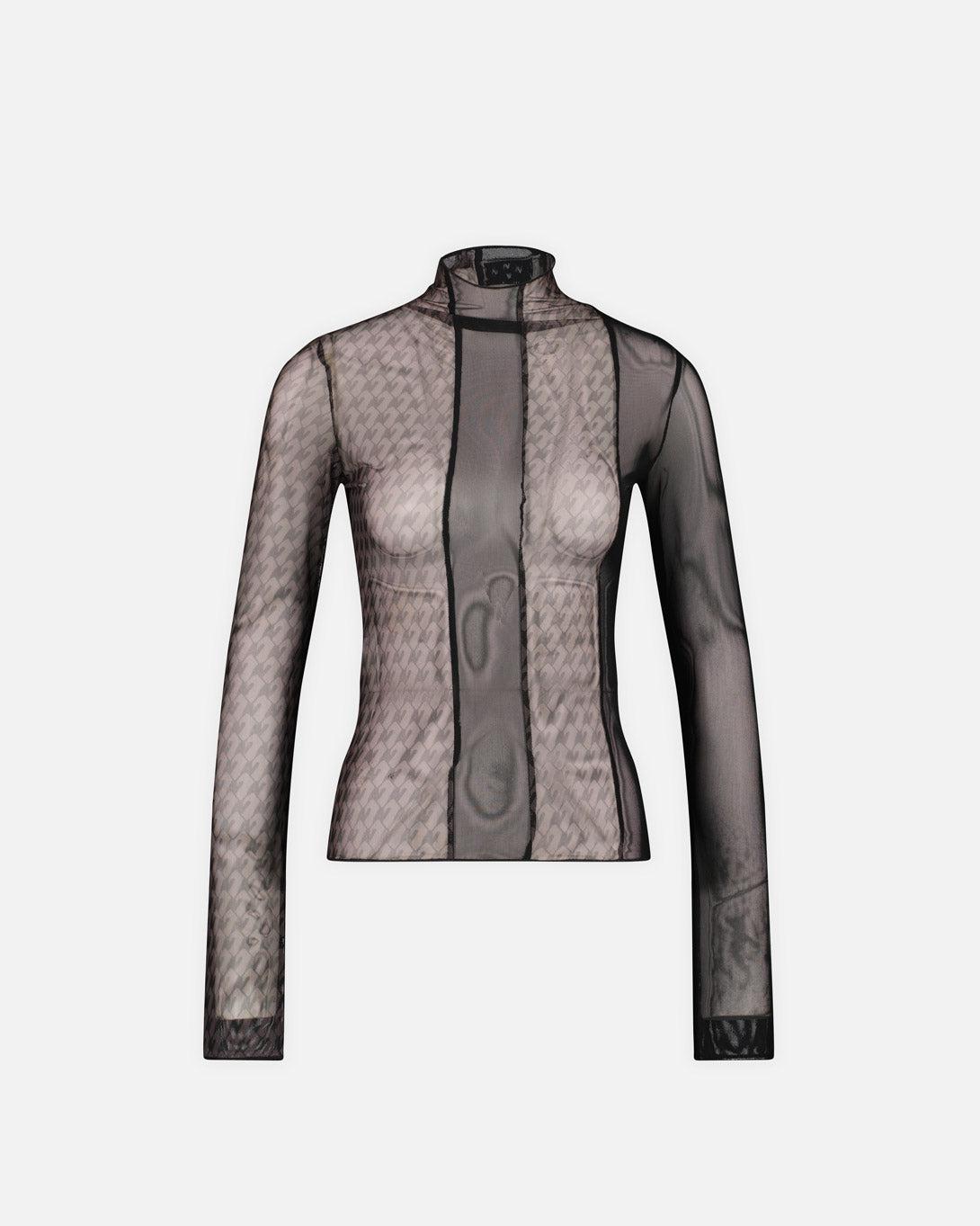 Martha Shirt Black & Monogram - AVAVAV - Elevastor