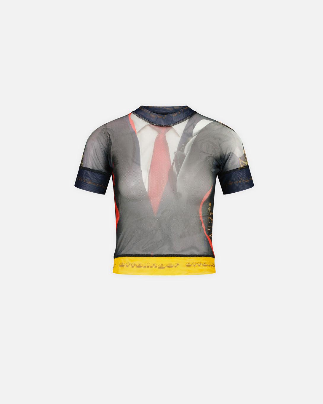 Tie Mesh T-Shirt - Tops - Ottolinger - Elevastor