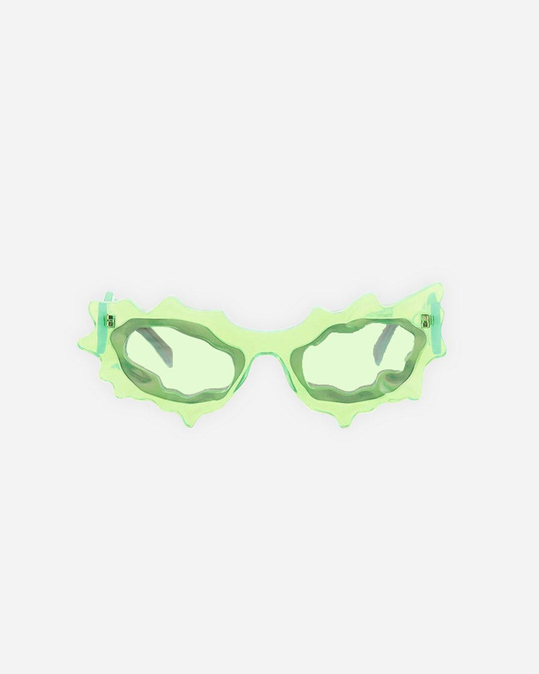 Green Frame Green Lenses Spike Sunglasses - Eyewear - Florentina Leitner - Elevastor