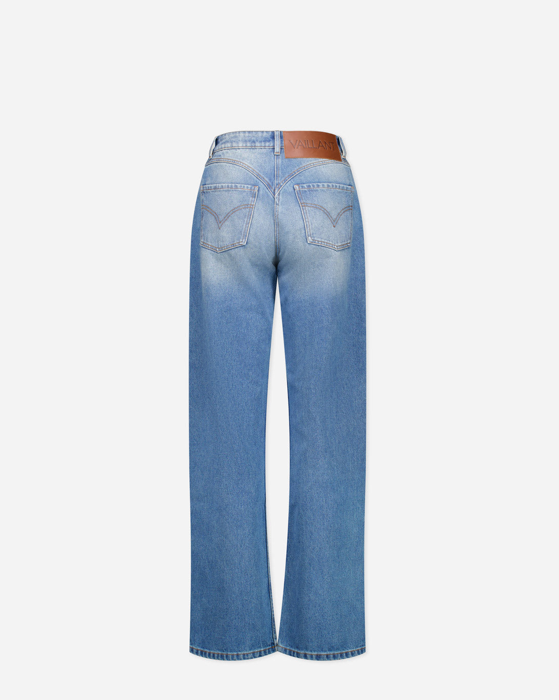 High Waist Straight Leg 5 Pocket Jean Pants