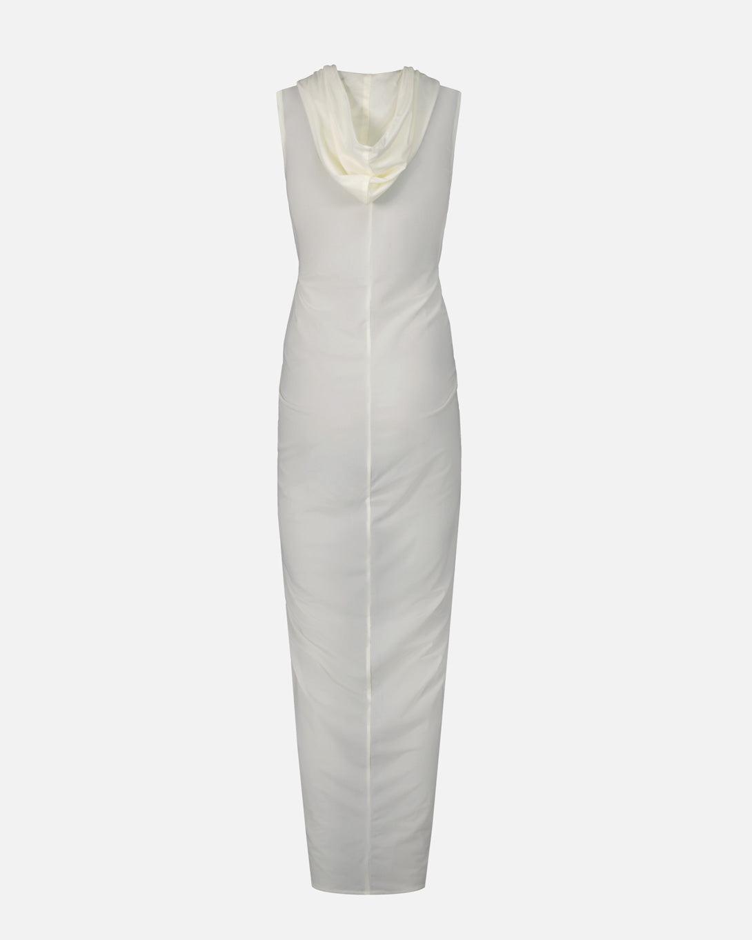 White Medieval Hooded Dress - Pepa Salazar - Elevastor