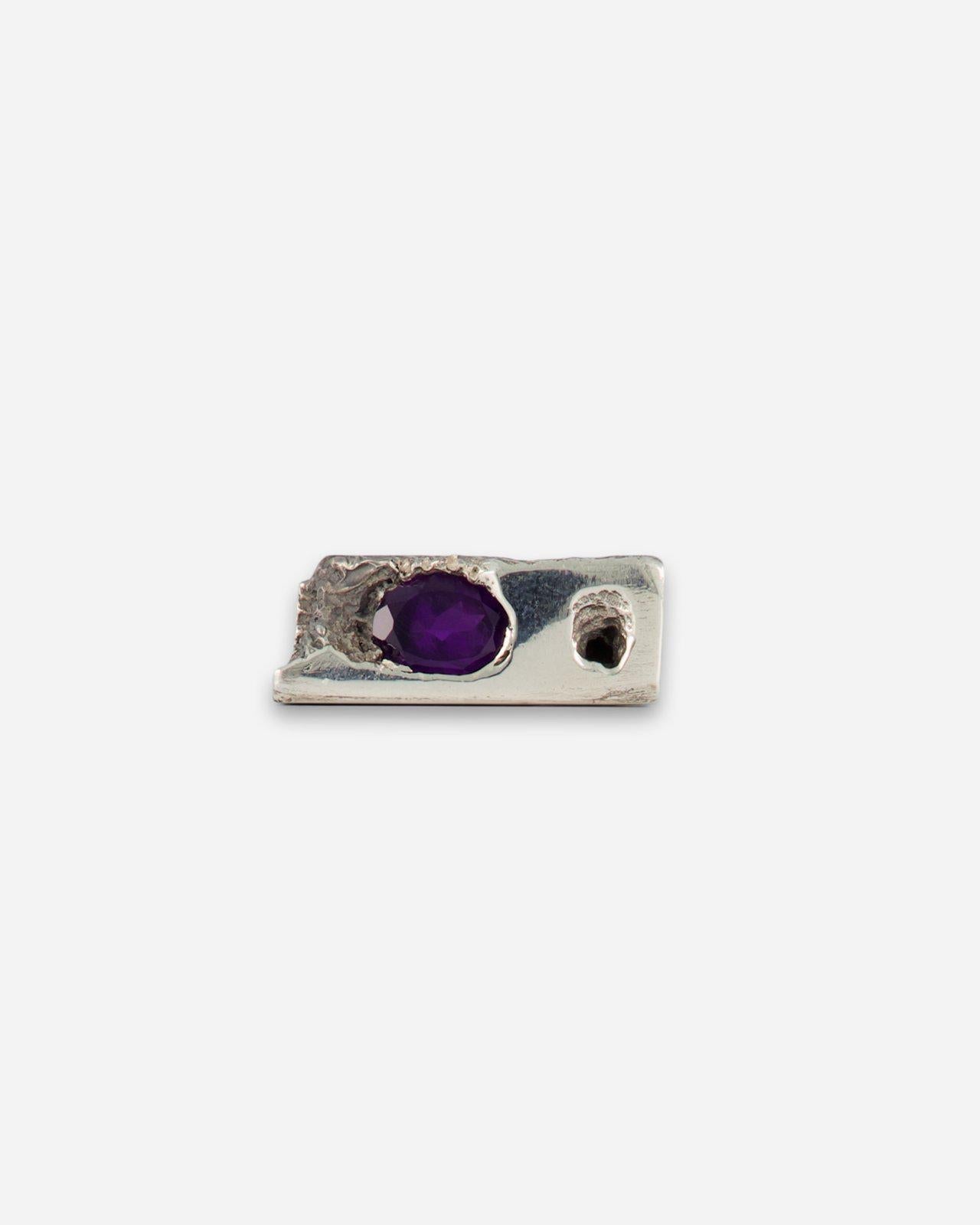 Silver Lunar Amethyste Ring - Ylang Ravel - Elevastor