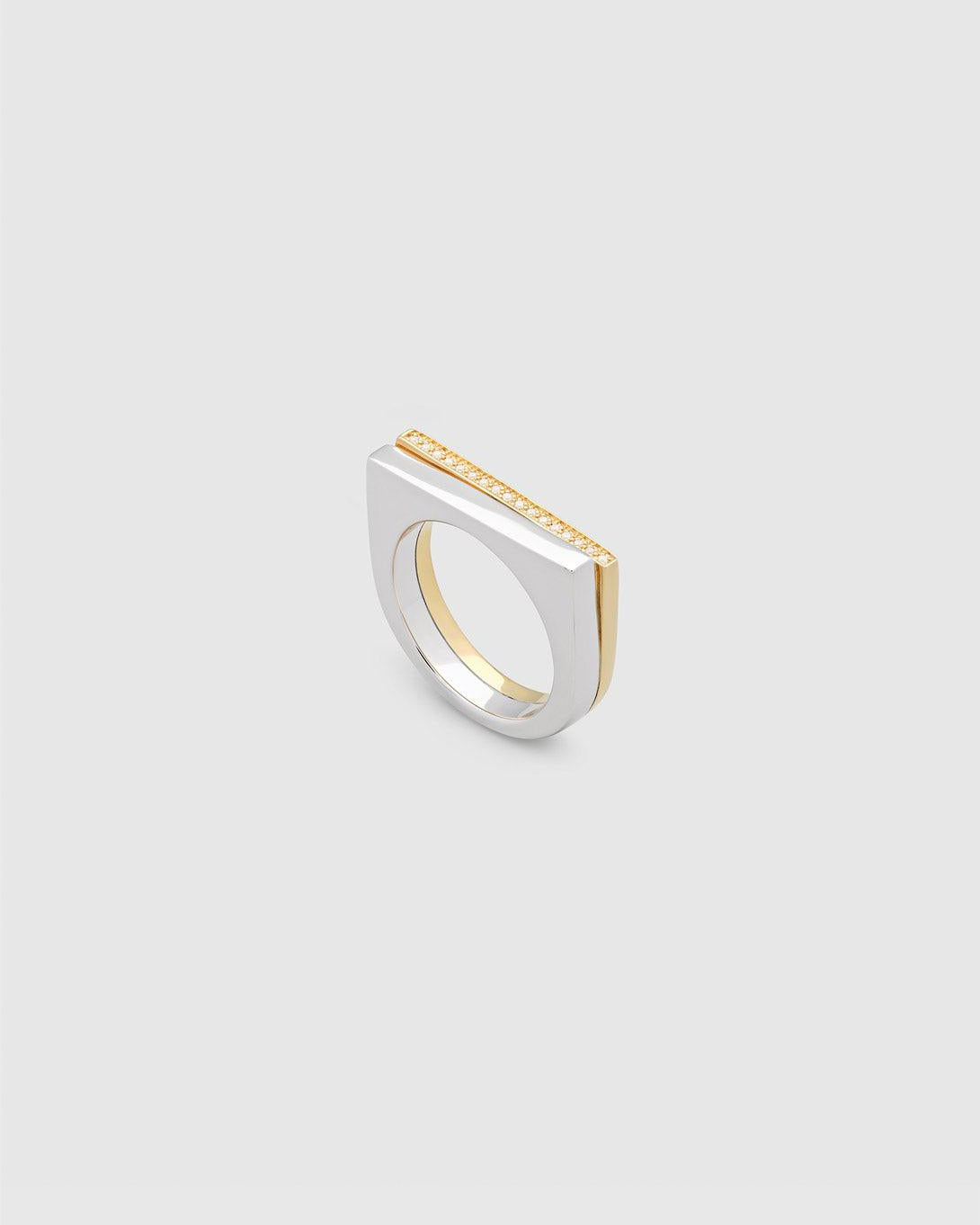 Step Ring Duo Diamonds - Jewelry - Tom Wood - Elevastor